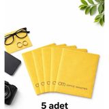 Optic Plus Gözlük Temizleme Bezi Microfiber Bez 15X18 cm 5 Adet Sarı