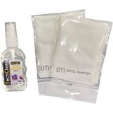 Optic Plus Gözlük Temizleme Seti (50ML Antistatik Sprey + 2 Adet Microfiber Bez) - Beyaz