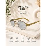 Optic Plus Metal Çerçeveli Güneş Gözlüğü Oval Açık Mavi Camlı