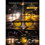 Optic Plus Optic Master Antifar Gece Sürüş Gözlüğü / Gece Görüş Gözlüğü Model 8811 - Sarı - Siyah