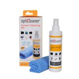 OptiCleaner Since 2003 LCD Ekran Temizleme Seti – 250 ml Sprey + Özel Mikrofiber Bez | Bilgisayar, Laptop, Tablet, TV, Telefon, Yazıcı, Kamera & Gözlük İçin Antistatik, Çizmez Parlatıcı