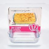 Optik Desenli Kare Borcam Fırın Kabı Tepsisi 24X24CM 1660 cc - 2,4 lt
