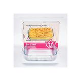 Optik Desenli Kare Borcam Fırın Kabı Tepsisi 24X24CM 1660 cc
