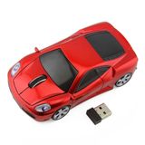 Optik Mouse 2.4GHz Ergonomik Kablosuz Ferro Araba Şeklinde Kırmızı