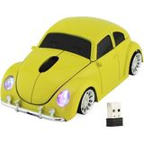 Optik Mouse 2.4ghz Ergonomik Kablosuz Vosvos Araba Şeklinde Sarı