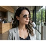 Optik Sevınc- Dunlop Dg 3464 -Unisex Güneş Gözlüğü - Kahverengi - Gold