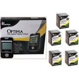 Optima 1 Adet Şeker Ölçüm Cihazı + 5 Kutu Strip (50'li) Hızlı Sonuç ve Kullanım Kolaylığı