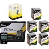 Optima Kan Şekeri Ölçüm Cihazı + 250 Ölçüm Çubuğu + 100 Lanset Hızlı Kullanım ve Kesin Sonuç
