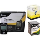 Optima Kan Şekeri Ölçüm Cihazı 50 Ölçüm Çubuğu ve 100 Lanset ile Kullanım Kolaylığı Sağlar