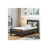 Optima Karyola Antrasit Kemençe 190 x 90 cm | Modern ve Dayanıklı Tek Kişilik Karyola
