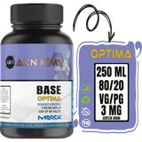 Optima Merck 3 Mg Gliserin Propilen Glikol Base Nbase Vg Pg 80-20 100 ml 250 ml 500 ml 1000 ml