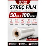 OPTİMEX 50CM. * 100 METRE PALET STREÇ FİLM KALIN EKSTRA DAYANIKLI EŞYA SARMAK VE PAKETLEME STREÇ FİLM