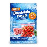 OPTİMEX Kilitli Buzdolabı Poşeti 25 Adet 16x20 cm Derin Dondurucu Poşeti Kilitli Torba