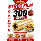 Optimex Streç Film 30cm x 300 Metre, Gıdaya Uygun, 9 Mikron