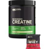 Optimum Nutrition Creatine Kreatin Aromasız 317 g 93 Servis - Whey gold Standard Çikolata Aromalı Şase 31 g 1 Servis