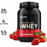 Optimum Nutrition Optimum Gold Standard Whey Protein Tozu 908 Gr Çilek Aromalı - 1