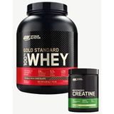 Optimum Nutrition Whey Gold Standard Çikolata Aromalı 2.26KG Kreatin 317G Kas Seti 72 Porsiyon İçerir Türkiye Menşeli - Çikolatalı
