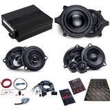 Option BMW i4 (G26) ile uyumlu ses sistemi – Tak ve Çalıştır ile komple set, 10 cm orta tonlu, 25 mm ipek kubbe tweeter, 165 mm bas hoparlör, 8 kanallı DSP amplifikatör, kablo seti, yalıtım ve aletler