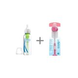 Options+ PP Biberon Standart 250 ml Dr. Brown's Biberon Emzik Temizleme Fırçası Pembe