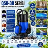 Optivex 400W Kombine Dalgıç Pompa 2’si 1 Arada Şamandıralı 8000 L/saat Temiz & Kirli Su Tahliye Pompası