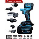 Optivex 6 Lı Değişen Kafa Taşlama Tilki Kuyruğu Darbeli Vidalama Kırıcı Hilti Testere