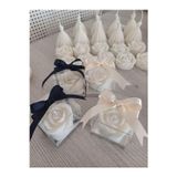 Opulent Accessories Gül Mum 20 Adet,Düğün,Nikah,Kına,Söz,Nişan,Bebek Mevlüdü,Umre Hac Hediyelik Mum,Yenidoğan Hediye Mum