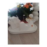 Opulent Accessories Melek,Kalp,Ev Konsept Hediyelik,4 Parça Yeni Yil Hediye Kutusu,Yeni İş Hediyesi,Dekoratif,Doğum Günü