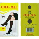 Or-Al 12 Çift Vizon Rengi Kadın 40 Den Mus Dizaltı Pantolon Çorap - 86 - Vizon - Standart