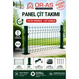 Ör-As Tel Örgü 100'lük Panel Çit Takım 5 mt + 1 Direk Avantaj Paket Yeşil Renk - 1-Adet