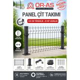 Ör-As Tel Örgü 150'LIK Panel Çit Takım 20 mt + 1 Direk Avantaj Paket)- Antrasit Gri - 150 cm - Antrasit - Gri