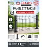 Ör-As Tel Örgü 50'lik Panel Çit Takım 20 mt + 1 Direk Avantaj Paket )- Antrasit Gri - 50 cm - Antrasit - Gri