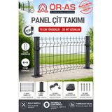Ör-As Tel Örgü 70'lik Panel Çit Takım 20 mt + 1 Direk Avantaj Paket )- Antrasit Gri - 70 cm - Antrasit - Gri