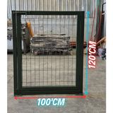 Ör-As Tel Örgü Bahçe Kapısı Panel Çit Tel Kapısı Kanatlı Kapı Yeşil 120 cm Yükseklik x 100 cm En - 1-Adet