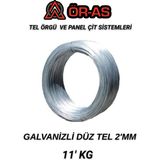 Ör-As Tel Örgü Galvanizli Tel 11 Kg 2 mm Bağlama Teli Paslanma Yapmaz - 11-kğ