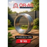 Ör-As Tel Örgü Galvanizli Tel 19 Kg 2.20 mm Bağlama Teli Paslanma Yapmaz - 19-kğ