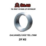 Ör-As Tel Örgü Galvanizli Tel - 29Kg - 2Mm - Bağlama Teli Paslanma Yapmaz