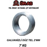 Ör-As Tel Örgü Galvanizli Tel 7 Kg 2 mm Bağlama Teli Paslanma Yapmaz - 7-kğ