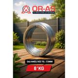 Ör-As Tel Örgü Galvanizli Tel 8 Kg 2.20 mm Bağlama Teli Paslanma Yapmaz - 8-kğ