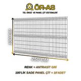 Ör-As Tel Örgü Ör - As Tel Örgü Antrastik Gri Bahçe Teli Panel Çit 100 cm x 250 cm 10 - Adet