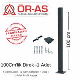 Ör-As Tel Örgü Ör As Tel Örgü Panel Çit Direği Aksesuarlı ( 100 cm )Renk Antrasit Gri