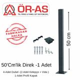 Ör-As Tel Örgü Ör As Tel Örgü Panel Çit Direği Aksesuarlı ( 50 cm )Renk Antrasit Gri