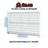 Ör-As Tel Örgü Ör - As Tel Örgü Yeşil Panel Çit Galvaniz Kaplama Yükseklik: 100 cm Genişlik: 250 cm Ürün 10 - Adet