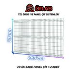 Ör-As Tel Örgü Ör - As Tel Örgü Yeşil Panel Çit Galvaniz Kaplama Yükseklik: 70 cm Genişlik: 250 cm Ürün 2 - Adet
