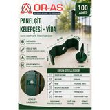 Ör-As Tel Örgü Panel Çit Klips Bağlantı Aparatı 100 Adet Vida Dahil - 50x50