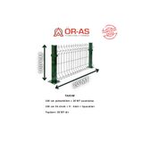Ör-As Tel Örgü & Panel Çit Sistemleri 100'Lük Panel Çit Takım 20 Mt + 1 Direk Avantaj Paket Yeşil Renk