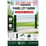 Ör - As Tel Örgü & Panel Çit Sistemleri 120'Lik Panel Çit Takım 2.5 Mt + 1 direk Avantaj paket )- Yeşil Renk - 1-Adet