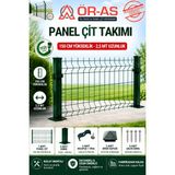 Ör - As Tel Örgü & Panel Çit Sistemleri 150'Lik Panel Çit Takım 2.5 Mt + 1 direk Avantaj paket )- Yeşil Renk - 1-Adet