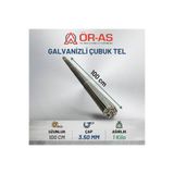 ÖR-AS TEL ÖRGÜ & PANEL ÇİT SİSTEMLERİ Çubuk Tel Galvanizli 3,50 Mm X 1 Kg X 100 Cm – Doğrutulmuş Tel