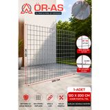 ÖR-AS TEL ÖRGÜ & PANEL ÇİT SİSTEMLERİ Hasır Tel-( 5.5 x 5.5 Göz Aralıklı - 3,5mm ) ( 120 x 200 Ebatında )-( 1 ADET )
