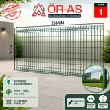Ör - As Tel Örgü & Panel Çit Sistemleri Ör-As Tel Örgü & Panel Çit Sistemleri Bahçe Teli Panel Çit 70 cm x 250 cm = 1 Adet - 1-Adet